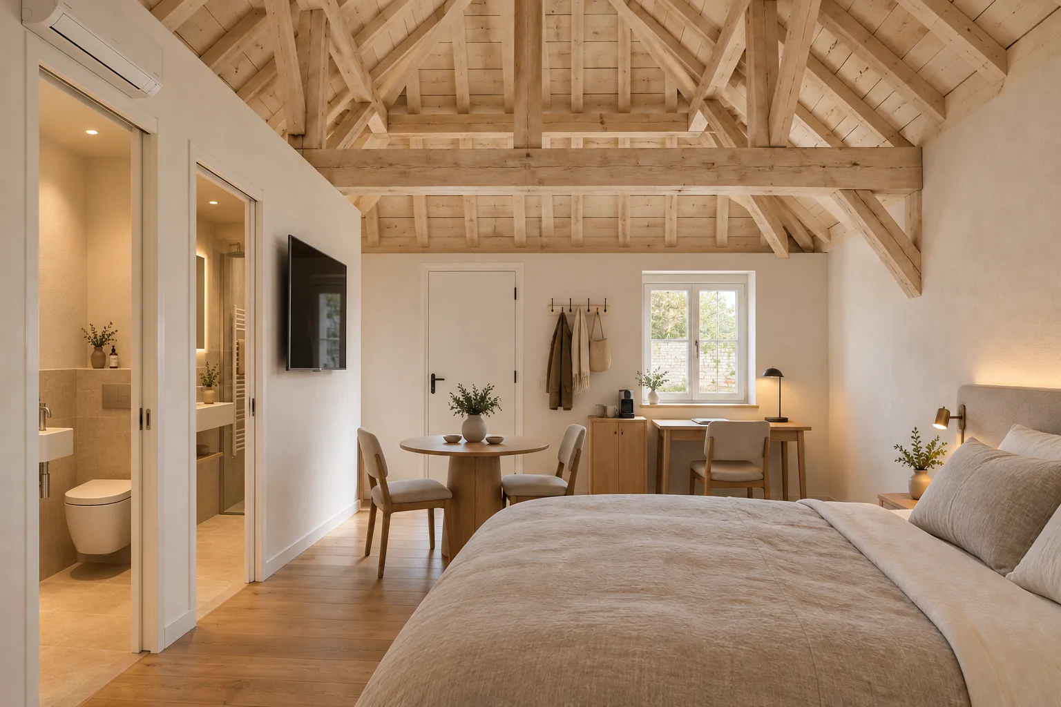V3 Apart toilet, vanaf het bed