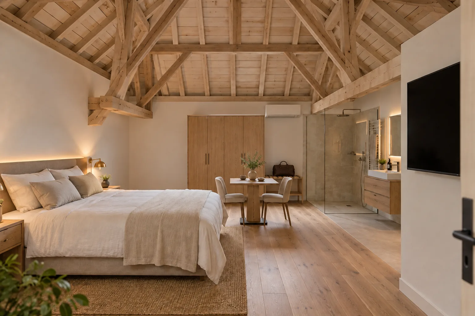 V5 Open badkamer (loft), vanaf de deur