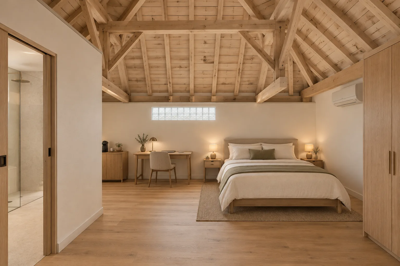 V13 Badkamer aan de koer, vanaf de deur